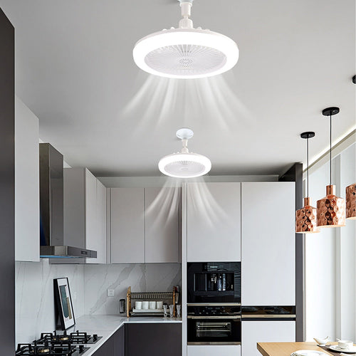 Ventilateur de plafond moderne à LED avec lumière et télécommande