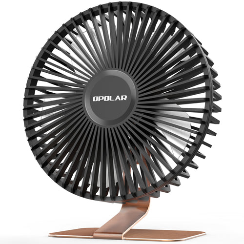 Ventilateur de bureau USB avec flux d'air puissant amélioré et support couleur cuivre